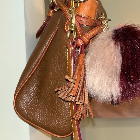 Dooney & Bourke brown leather bag with gold hardware- like new condition - Picture 6 of 16